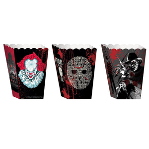 Amscan_OO Tableware - Popcorn Boxes & Snack Containers Warner Brothers Horror Popcorn Boxes 8pk