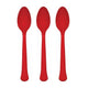 Amscan_OO Tableware - Spoons, Forks, Knives & Tongs Apple Red Jet Black Premium Plastic Spoons 20pk