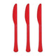 Amscan_OO Tableware - Spoons, Forks, Knives & Tongs Apple Red New Pink Premium Plastic Knives 20pk