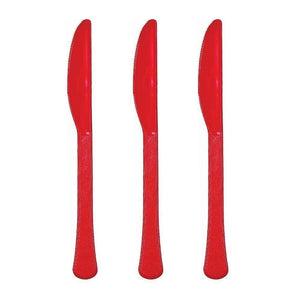 Amscan_OO Tableware - Spoons, Forks, Knives & Tongs Apple Red Robin's Egg Blue Premium Plastic Knives 20pk