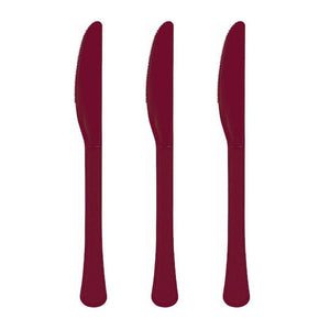 Amscan_OO Tableware - Spoons, Forks, Knives & Tongs Berry Navy Premium Plastic Knives 20pk