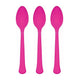 Amscan_OO Tableware - Spoons, Forks, Knives & Tongs Bright Pink Bright Pink Premium Plastic Spoons 20pk