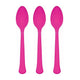 Amscan_OO Tableware - Spoons, Forks, Knives & Tongs Bright Pink Jet Black Premium Plastic Spoons 20pk
