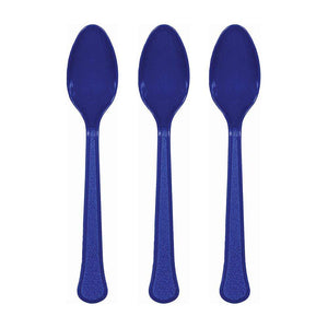 Amscan_OO Tableware - Spoons, Forks, Knives & Tongs Bright Royal Blue Bright Pink Premium Plastic Spoons 20pk