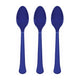 Amscan_OO Tableware - Spoons, Forks, Knives & Tongs Bright Royal Blue Jet Black Premium Plastic Spoons 20pk