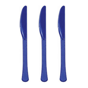 Amscan_OO Tableware - Spoons, Forks, Knives & Tongs Bright Royal Blue Robin's Egg Blue Premium Plastic Knives 20pk