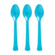 Amscan_OO Tableware - Spoons, Forks, Knives & Tongs Caribbean Blue Bright Pink Premium Plastic Spoons 20pk