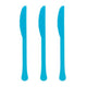 Amscan_OO Tableware - Spoons, Forks, Knives & Tongs Caribbean Blue Jet Black Premium Plastic Knives 20pk