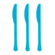 Amscan_OO Tableware - Spoons, Forks, Knives & Tongs Caribbean Blue Robin's Egg Blue Premium Plastic Knives 20pk