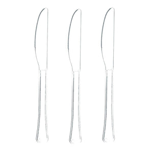 Amscan_OO Tableware - Spoons, Forks, Knives & Tongs Clear Jet Black Premium Plastic Knives 20pk