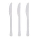Amscan_OO Tableware - Spoons, Forks, Knives & Tongs Frosty White Jet Black Premium Plastic Knives 20pk