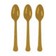 Amscan_OO Tableware - Spoons, Forks, Knives & Tongs Gold Gold Premium Plastic Spoons 20pk