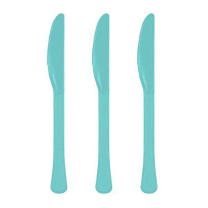 Amscan_OO Tableware - Spoons, Forks, Knives & Tongs Robin's Egg Blue Robin's Egg Blue Premium Plastic Knives 20pk