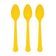 Amscan_OO Tableware - Spoons, Forks, Knives & Tongs Yellow Sunshine Yellow Sunshine Premium Plastic Spoons 20pk