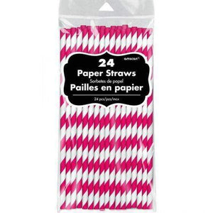 Amscan_OO Tableware - Straws Apple Red Robin's Egg Blue Paper Straws 19cm 24pk