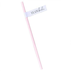 Tableware - Straws Future Mrs Team Bride Hen Party Paper Straws 19cm 16pk