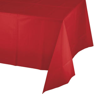 Amscan_OO Tableware - Table Covers Apple Red Festive Green Plastic Rectangular Tablecover 137cm x 274cm Each