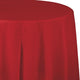 Amscan_OO Tableware - Table Covers Apple Red Jet Black Plastic Round Tablecover 2.1m Each