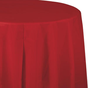 Amscan_OO Tableware - Table Covers Apple Red New Pink Plastic Round Tablecover 2.1m Each