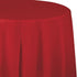 Apple Red Plastic Round Tablecover 2.1m Each