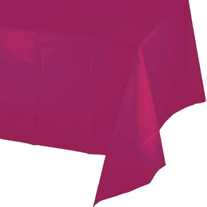 Amscan_OO Tableware - Table Covers Berry Bright Pink Plastic Rectangular Tablecover 137cm x 274cm Each