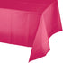Bright Pink Plastic Rectangular Tablecover 137cm x 274cm Each