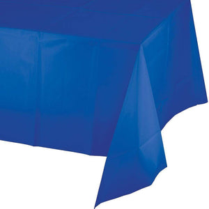 Amscan_OO Tableware - Table Covers Bright Royal Blue Festive Green Plastic Rectangular Tablecover 137cm x 274cm Each