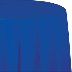 Amscan_OO Tableware - Table Covers Bright Royal Blue Orange Plastic Round Tablecover 2.1m Each