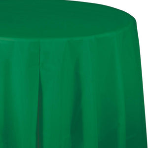 Amscan_OO Tableware - Table Covers Festive Green New Pink Plastic Round Tablecover 2.1m Each