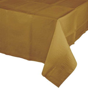 Amscan_OO Tableware - Table Covers Gold Apple Red Plastic Rectangular Tablecover 137cm x 274cm Each