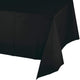Amscan_OO Tableware - Table Covers Jet Black Bright Royal Blue Plastic Rectangular Tablecover 137cm x 274cm Each