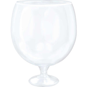 Amscan_OO Tableware - Wine, Cocktail, Champagne, & Glasses Jumbo Goblet Drinking Glass Clear Plastic 4L