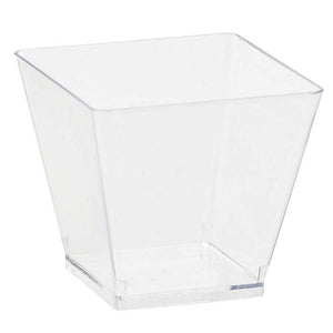 Amscan_OO Tableware - Wine, Cocktail, Champagne, & Glasses Mini Catering Cocktail Cubes Clear Plastic 59ml 40pk