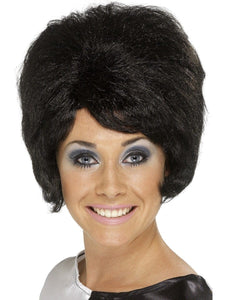 Wigs, Beards & Moustaches - Wigs 60s Black Beehive Wig