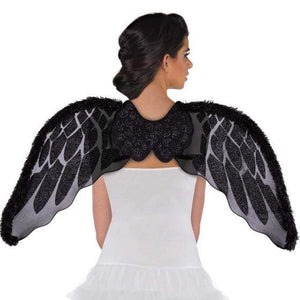 Amscan_OO Wings & Wands Angel Wings Black Marabou Faux Fur Feathers Each