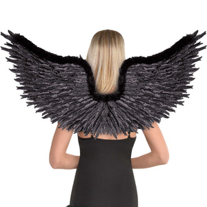 Amscan_OO Wings & Wands Angel Wings Dark Black Marabou Faux Fur Feathers Each